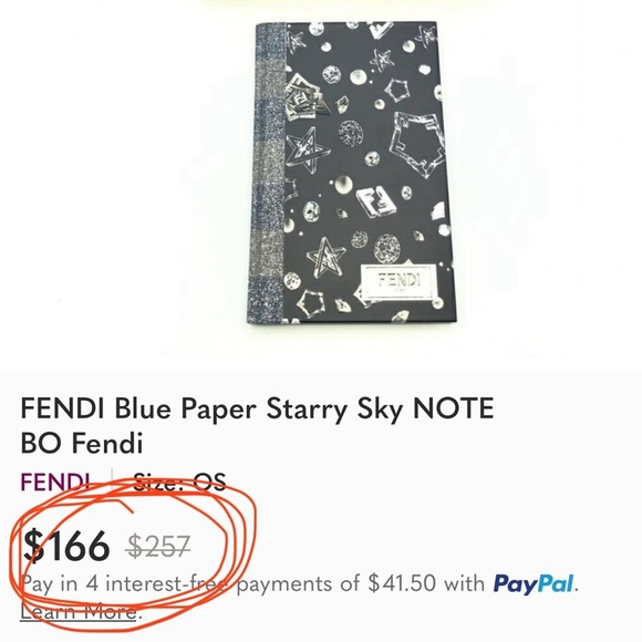 FENDI Black and Silver Geometric Design Notebook - Picture 11 of 12